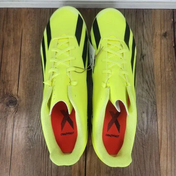 Adidas X Crazyfast Club FxG IG0618 Mens Size 11.5 Yellow Athletic Soccer Cleats