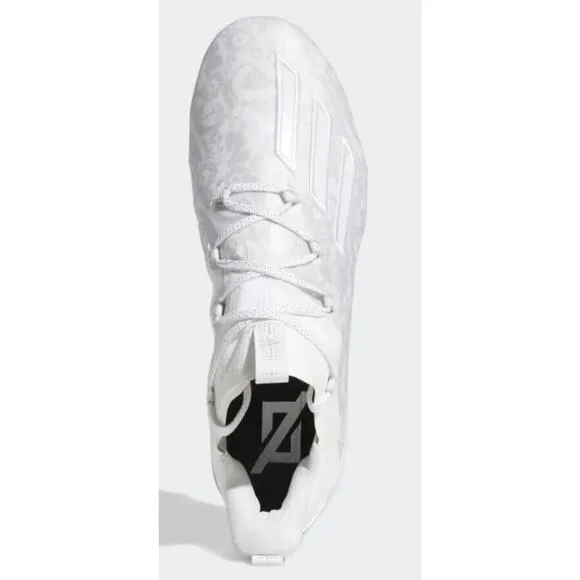 Adidas Young King NFL Team Football Cleats White Silver Shoes Rare Mens 18 New