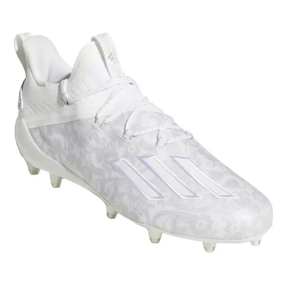 Adidas Young King NFL Team Football Cleats White Silver Shoes Rare Mens 18 New