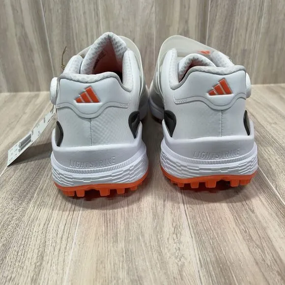 Adidas ZG23 BOA Golf Shoes Men’s Size 11.5 White Orange GY9716 Golf Cleats