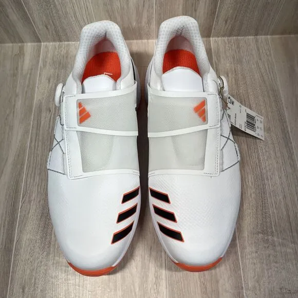Adidas ZG23 BOA Golf Shoes Men’s Size 11.5 White Orange GY9716 Golf Cleats