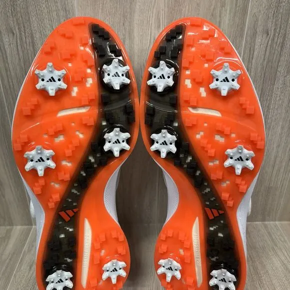 Adidas ZG23 BOA Golf Shoes Men’s Size 11.5 White Orange GY9716 Golf Cleats