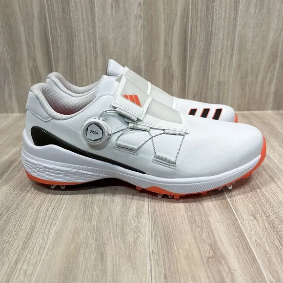Adidas ZG23 BOA Golf Shoes Men’s Size 11.5 White Orange GY9716 Golf Cleats