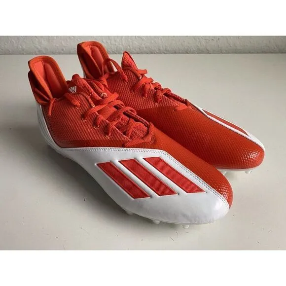 ADIDAS Adizero 21 Orange White Football Cleats Men's Size 13 GW2944