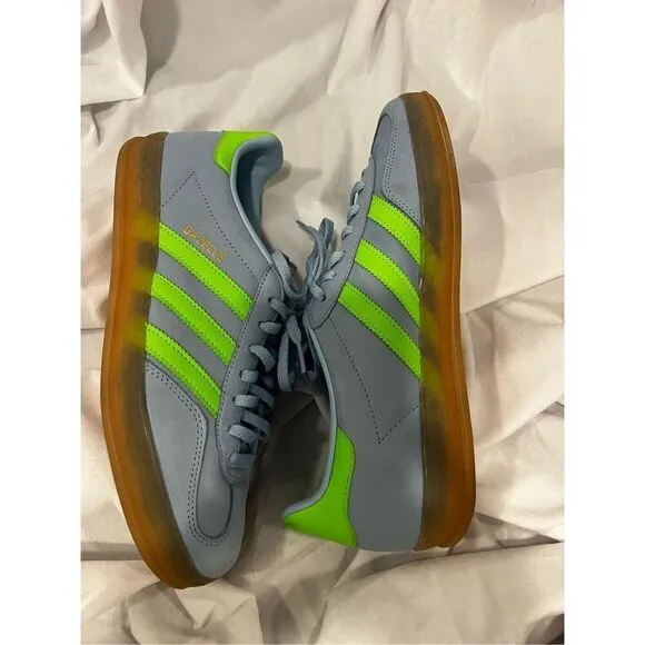 Adidas Originals Women's Blue Green Indoor Gazelle Sneaker Shoes Size 10 NWOT