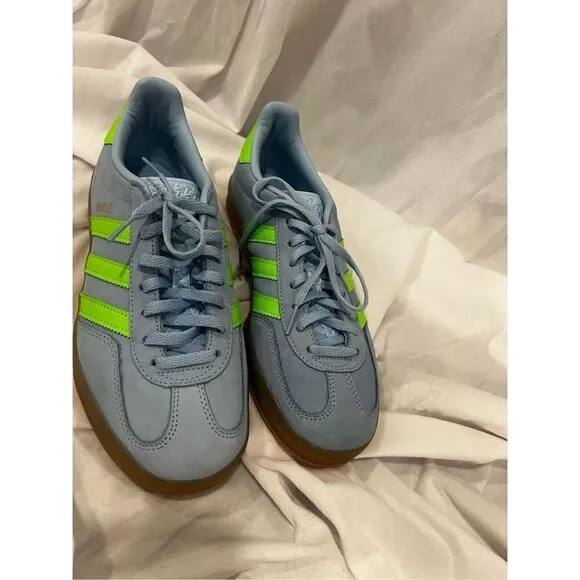Adidas Originals Women's Blue Green Indoor Gazelle Sneaker Shoes Size 10 NWOT