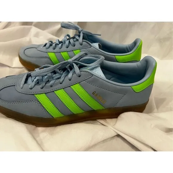 Adidas Originals Women's Blue Green Indoor Gazelle Sneaker Shoes Size 10 NWOT