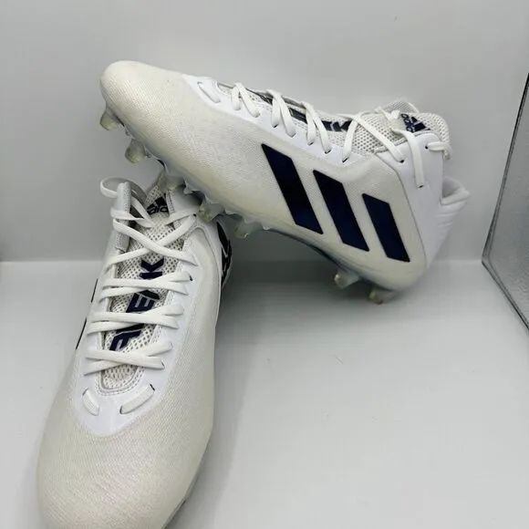 ADIDAS SM FREAK MID FOOTBALL CLEATS SIZE 13 WHITE NAVY BLUE FX1310