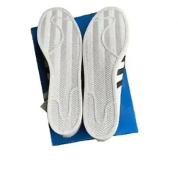 Adidas White &amp; Black‎ Superstar Leather Low Top Sneakers MENS SIZE 19