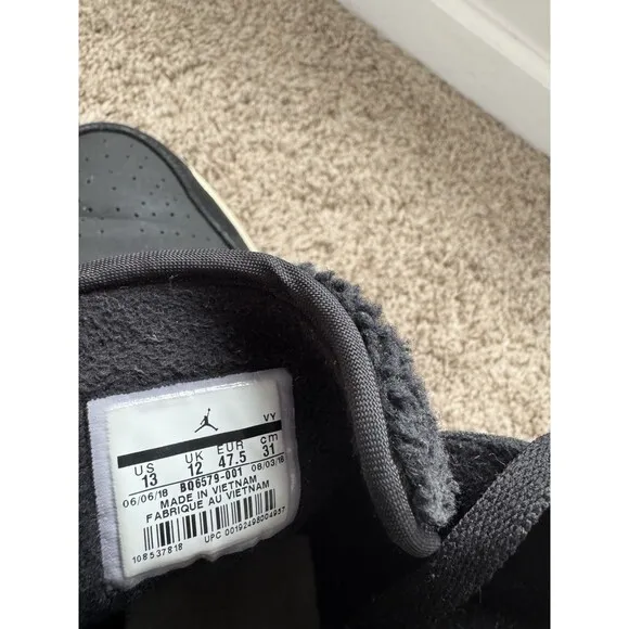 Air Jordan 1 Retro Mid Black Men’s Black Suede Jordans Size 13