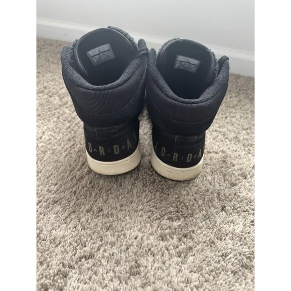 Air Jordan 1 Retro Mid Black Men’s Black Suede Jordans Size 13