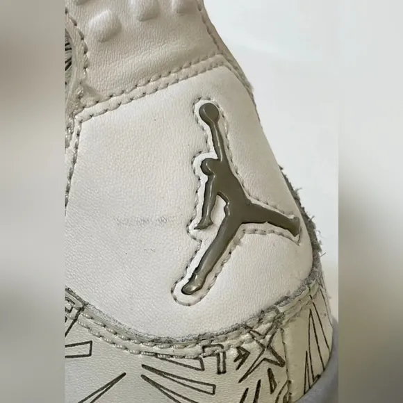 Air Jordan 4 Retro Laser 30th Anniversary High Top Tennis Shoes Sneakers Size 7Y