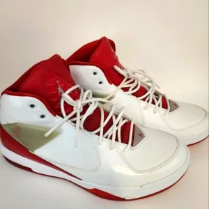 Air Jordan Flight White/Red Basketball Shoes Size 9.5