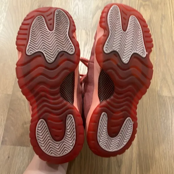 Air Jordan Kids Velvet 11 Retro Heiress Pink Red Sneakers Tennis Shoes