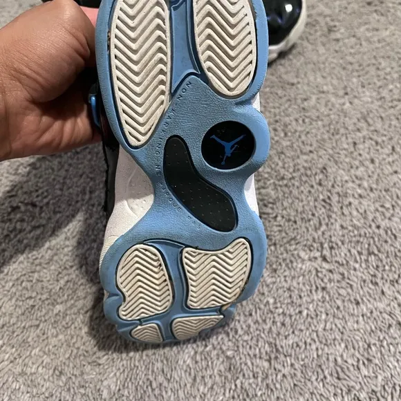 Air Jordan Tennis Basketball Shoes, Blue/Black, Size 1.5 Youth