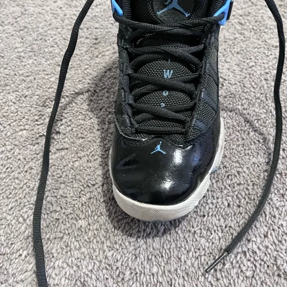 Air Jordan Tennis Basketball Shoes, Blue/Black, Size 1.5 Youth