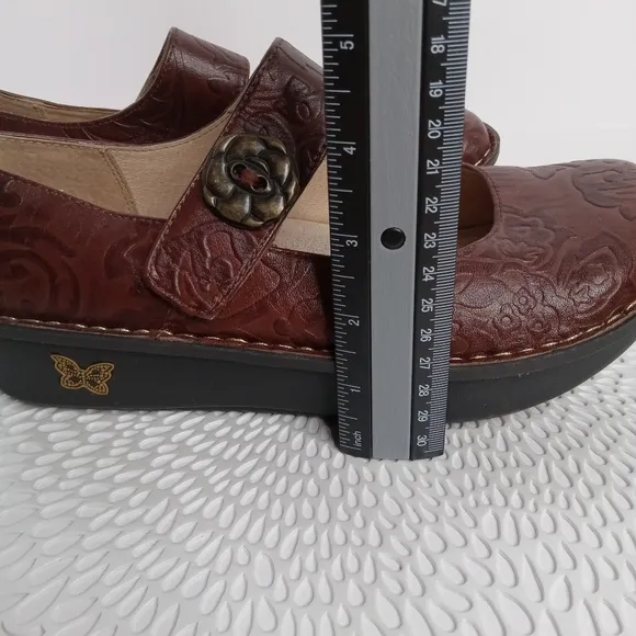 ALEGRIA PALOMA YEEHAW BROWN LEATHER MARY JANE COMFORT SHOES SIZE 40 9.5-10