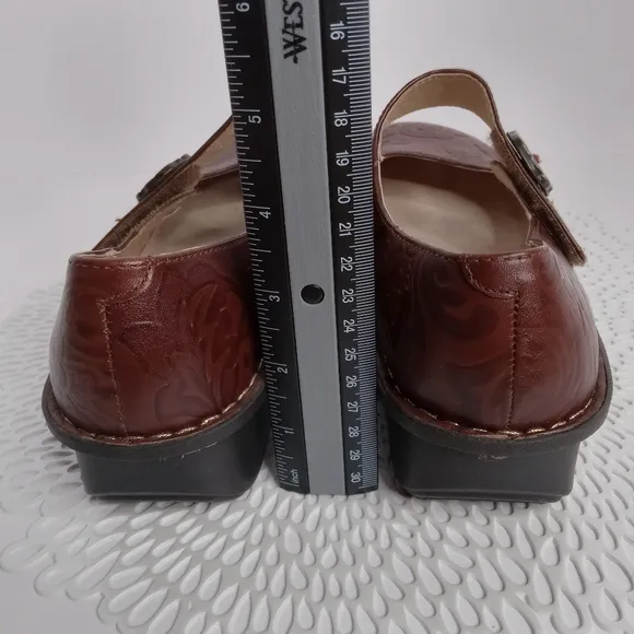 ALEGRIA PALOMA YEEHAW BROWN LEATHER MARY JANE COMFORT SHOES SIZE 40 9.5-10