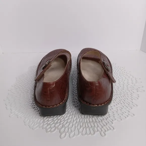 ALEGRIA PALOMA YEEHAW BROWN LEATHER MARY JANE COMFORT SHOES SIZE 40 9.5-10