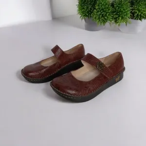 ALEGRIA PALOMA YEEHAW BROWN LEATHER MARY JANE COMFORT SHOES SIZE 40 9.5-10