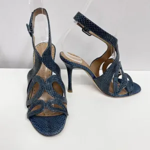 Alexa Wagner Snakeskin‎ High Heel Shoes Blue Sexy $1,195.00 Size 36 1/2