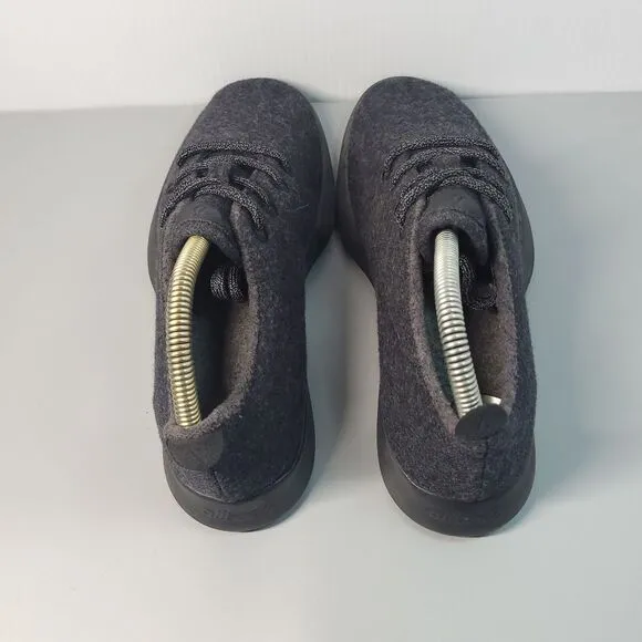 Allbirds Wool Runner Low Top Lace Up Sneakers Charcoal Shoes Women's 8 PO 0144
