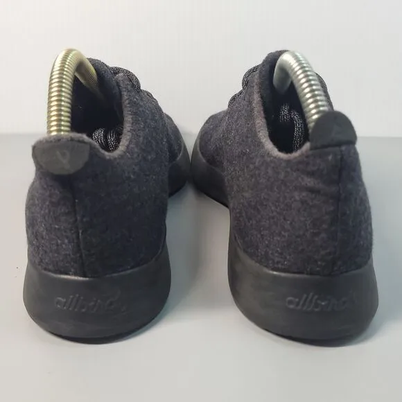 Allbirds Wool Runner Low Top Lace Up Sneakers Charcoal Shoes Women's 8 PO 0144