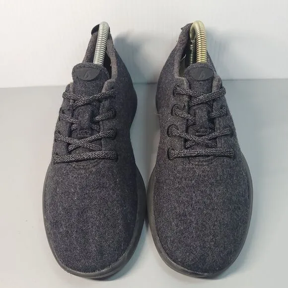 Allbirds Wool Runner Low Top Lace Up Sneakers Charcoal Shoes Women's 8 PO 0144