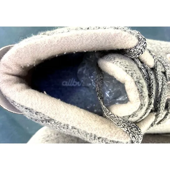 Allbirds WPM Wool Piper $135 Men's Mid High Top Sneakers Shoes Size 9 Wool Gray