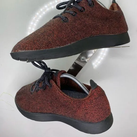 Allbirds The Wool Runner Size 10 Red Lace Up Tennis Shoes Red
