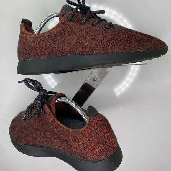 Allbirds The Wool Runner Size 10 Red Lace Up Tennis Shoes Red