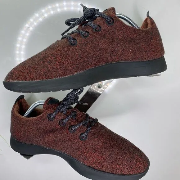 Allbirds The Wool Runner Size 10 Red Lace Up Tennis Shoes Red