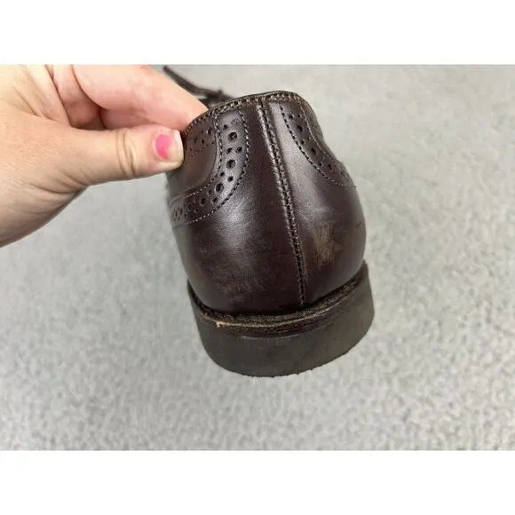Allen Edmonds Dress Shoes Men's 11‎ D 3352 Road Warriors LGA Brown Calf Wingtips