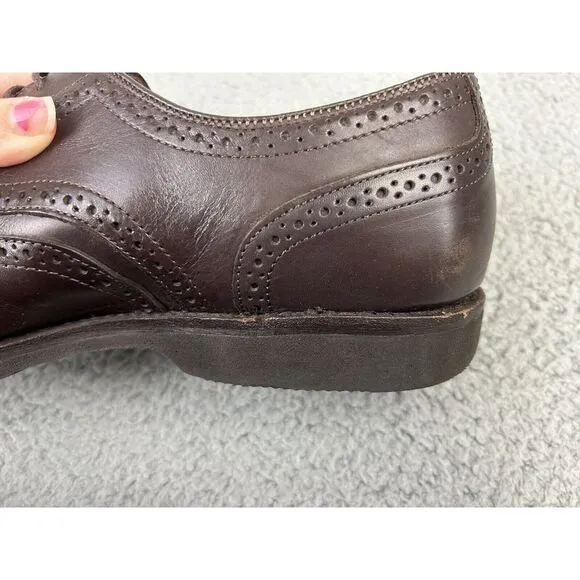 Allen Edmonds Dress Shoes Men's 11‎ D 3352 Road Warriors LGA Brown Calf Wingtips