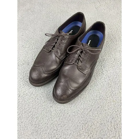 Allen Edmonds Dress Shoes Men's 11‎ D 3352 Road Warriors LGA Brown Calf Wingtips