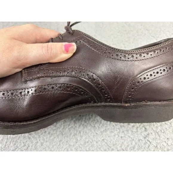 Allen Edmonds Dress Shoes Men's 11‎ D 3352 Road Warriors LGA Brown Calf Wingtips