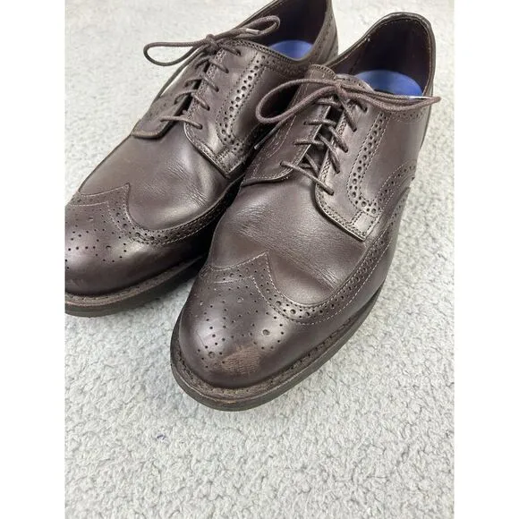 Allen Edmonds Dress Shoes Men's 11‎ D 3352 Road Warriors LGA Brown Calf Wingtips