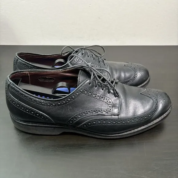 Allen Edmonds Men's 10.5 E Road Warriors Black Wingtip Derby Oxford Shoes (3350)