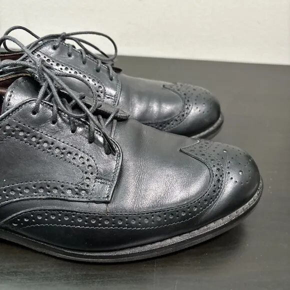 Allen Edmonds Men's 10.5 E Road Warriors Black Wingtip Derby Oxford Shoes (3350)
