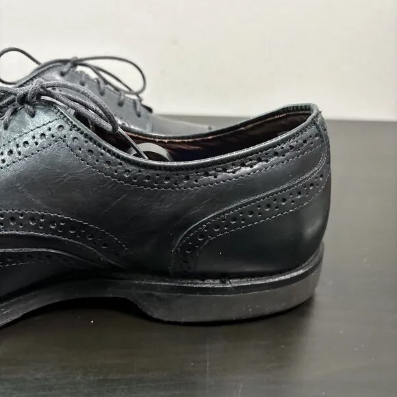 Allen Edmonds Men's 10.5 E Road Warriors Black Wingtip Derby Oxford Shoes (3350)