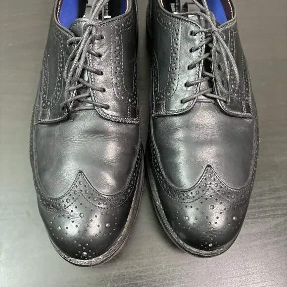 Allen Edmonds Men's 10.5 E Road Warriors Black Wingtip Derby Oxford Shoes (3350)
