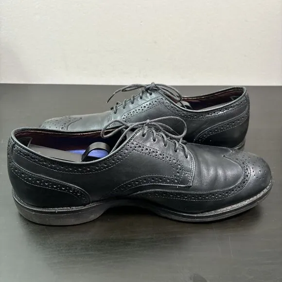 Allen Edmonds Men's 10.5 E Road Warriors Black Wingtip Derby Oxford Shoes (3350)