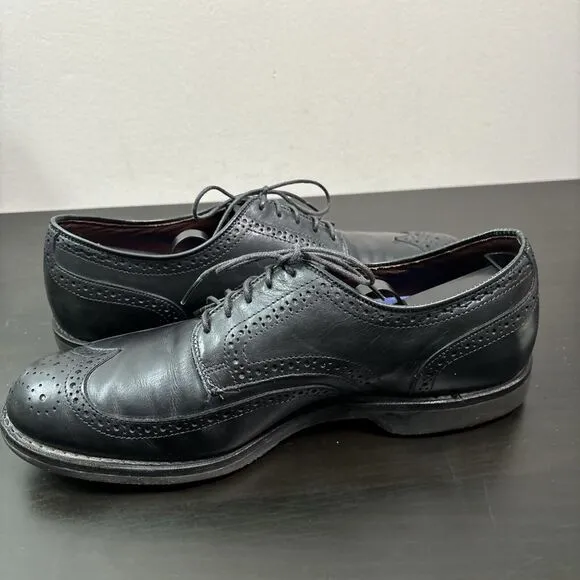 Allen Edmonds Men's 10.5 E Road Warriors Black Wingtip Derby Oxford Shoes (3350)