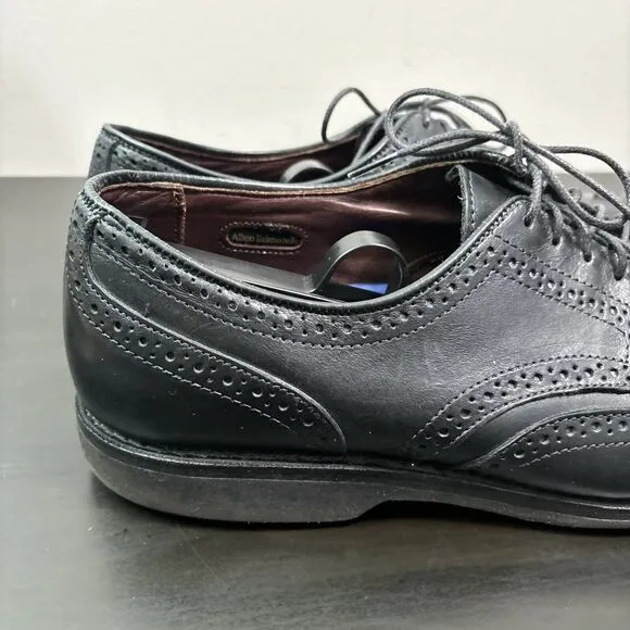 Allen Edmonds Men's 10.5 E Road Warriors Black Wingtip Derby Oxford Shoes (3350)
