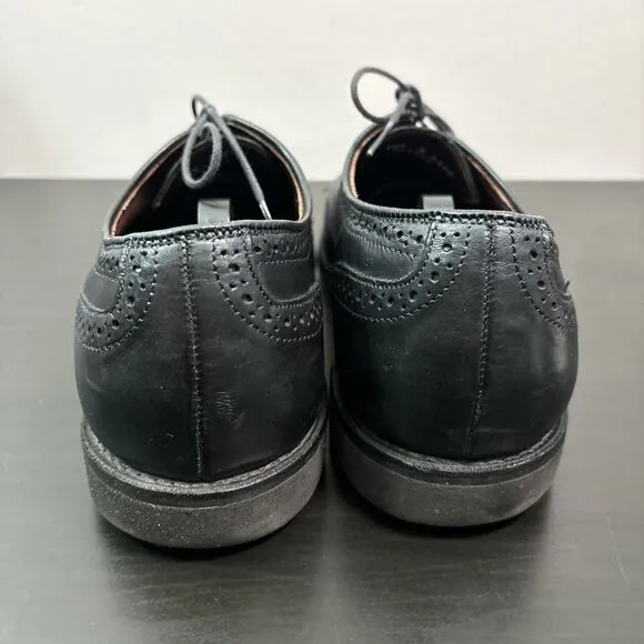 Allen Edmonds Men's 10.5 E Road Warriors Black Wingtip Derby Oxford Shoes (3350)