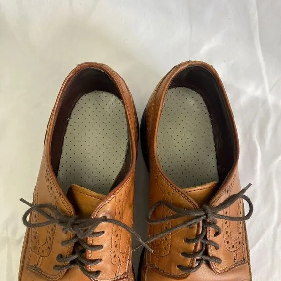 Allen Edmonds Mens 7.5 D Road Warriors Wingtip Oxford Dress Shoes Brown 3351