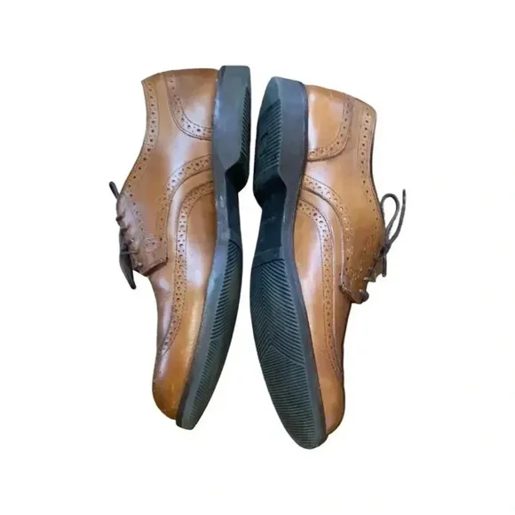 Allen Edmonds Road Warrier Wingtip Derby Brown Leather Shoes Size 9.5 B