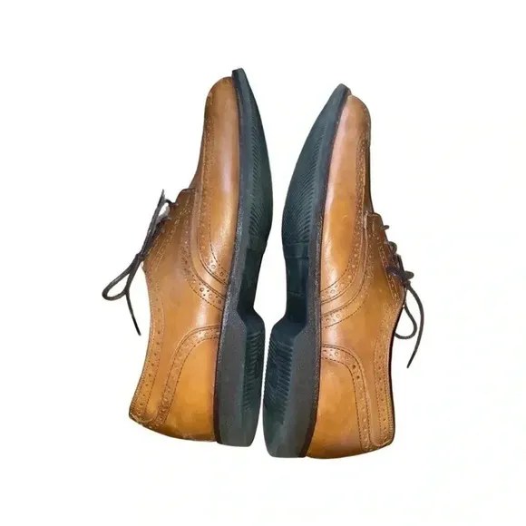 Allen Edmonds Road Warrier Wingtip Derby Brown Leather Shoes Size 9.5 B
