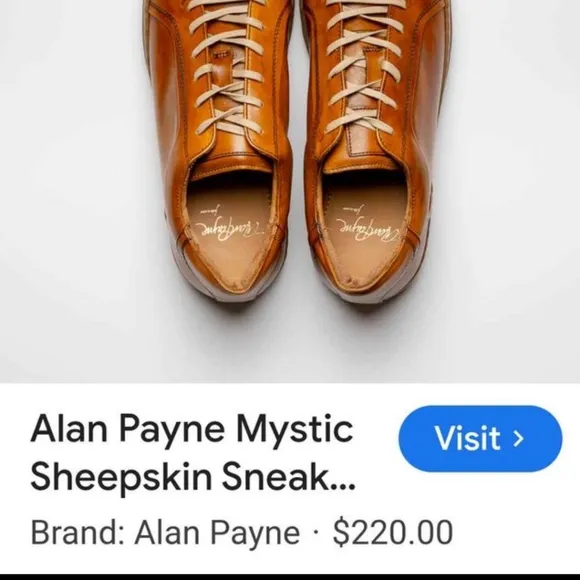 Allen Payne Sheepskin Shoes Mens Sz 11