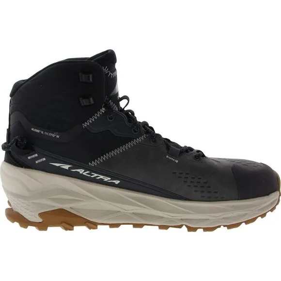 Altra Mens Olympus 5 Hike Mid GTX Black Outdoor Trail Hiking Boots Shoes NWOB